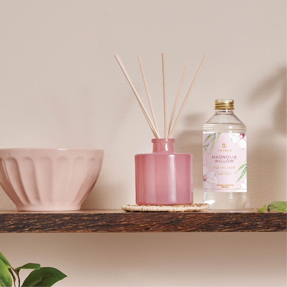Thymes Magnolia Willow Reed Diffuser Oil Refill is vegan and cruelty free image number 1
